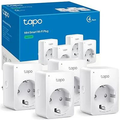Tapo P100 (4-Pack) - Mini enchufe inteligente Wi-Fi