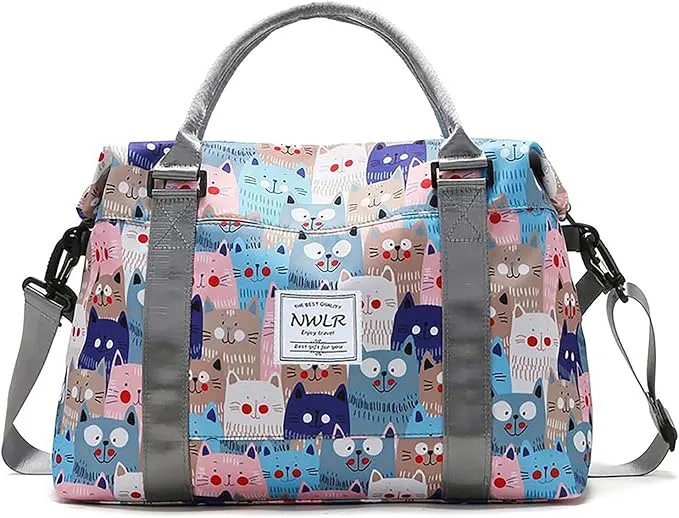 Bolsa de Viaje Fin de Semana Impermeable para Mujer y Niña con Compartimento Separador