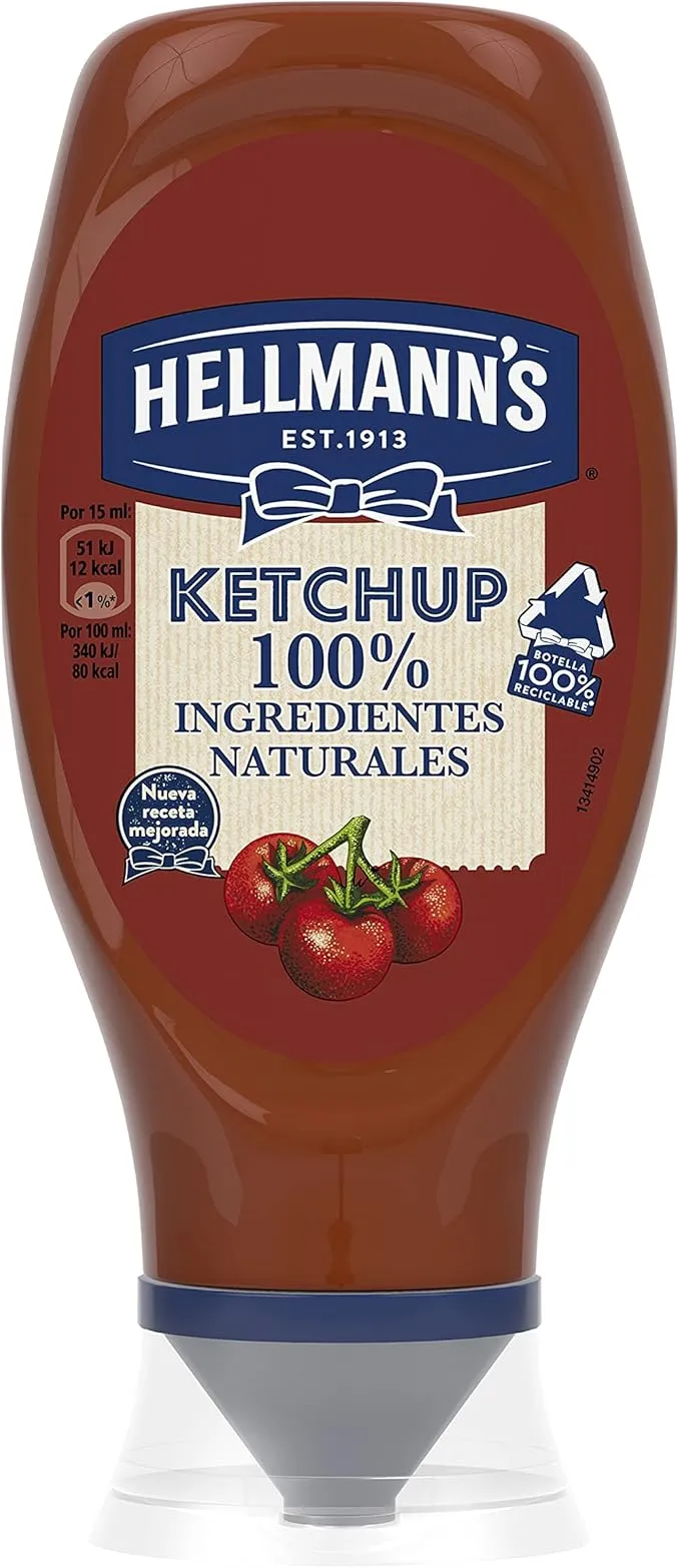 Hellmann's Salsa Kétchup Bocabajo 100% Ingredientes Naturales 468 g