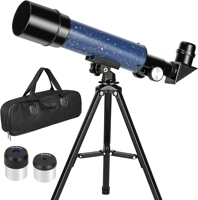 Telescopio Portátil para Principiantes con Tripode y Bolsa