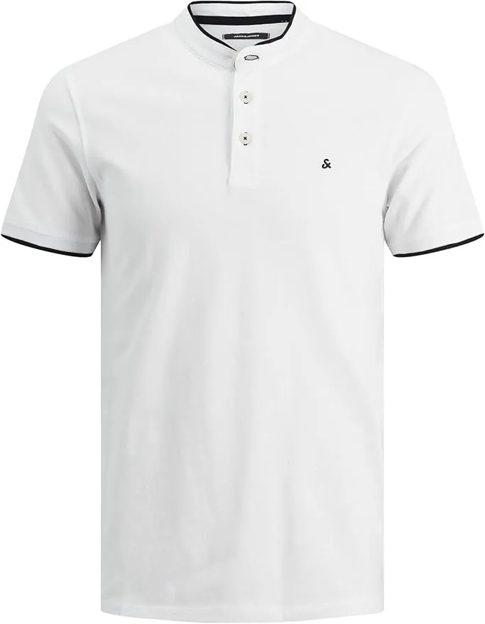 Polo Blanco Manga Corta Algodón Sostenible JACK & JONES XL