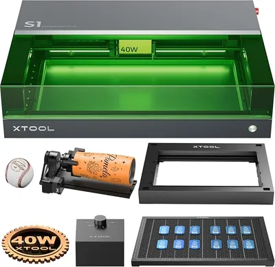 xTool S1 40W Grabador Láser Kit Todo en Uno con Accesorios Incluidos
