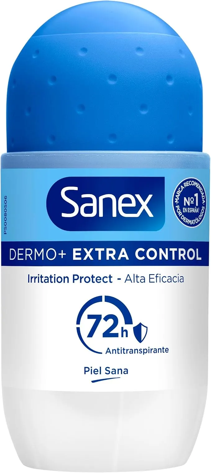 Sanex Dermo+ Extra Control Desodorante Antitranspirante Roll-On 72 Horas 50ml