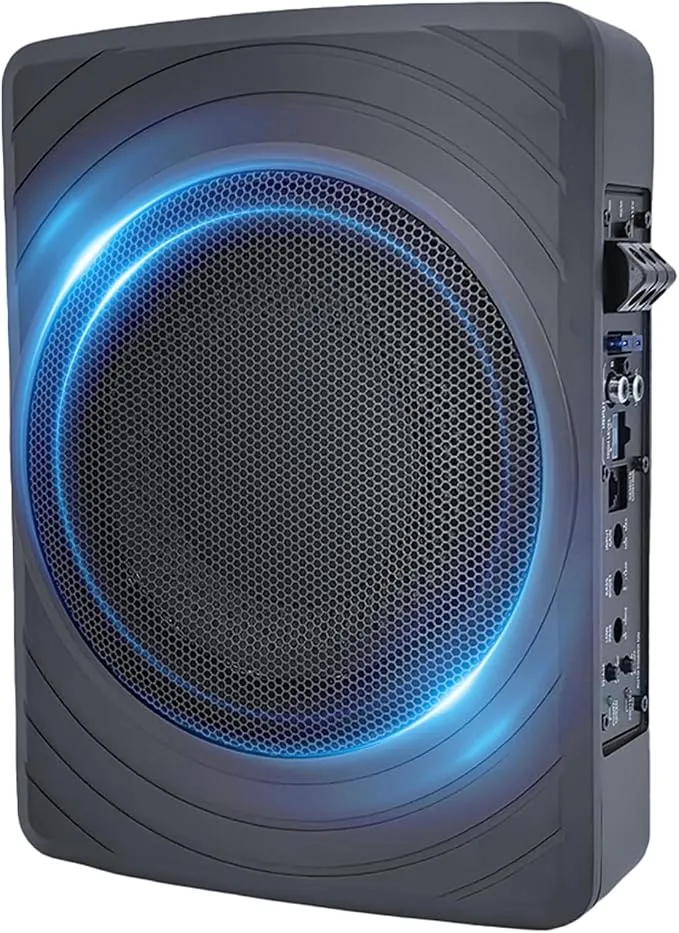 Subwoofer Activo Realdio 8" para Coche - Graves Potentes y Compactos