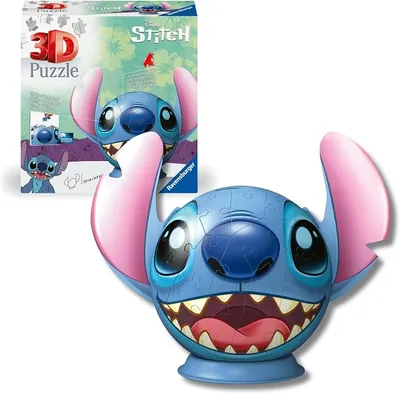 Ravensburger Puzzle 3D Stitch con Orejas - 77 Piezas