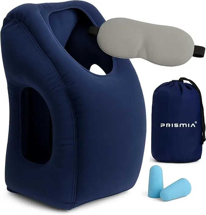 Almohada de Viaje Hinchable Prismia con Accesorios