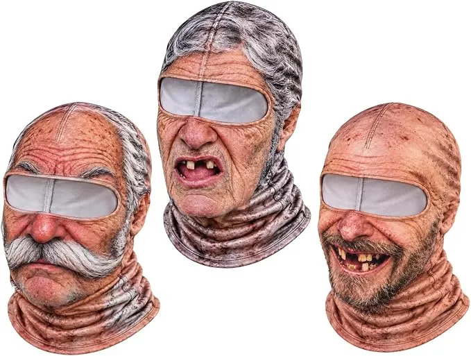Pack 3 Pasamontañas con Diseño Realista para Deporte y Fiesta
