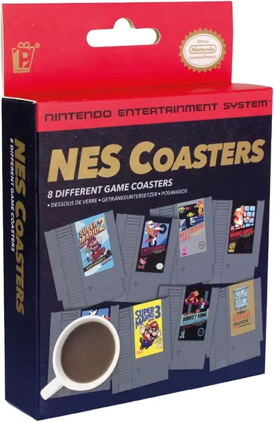 Posavasos Retro NES Nintendo - Set de 8 Posavasos Oficiales