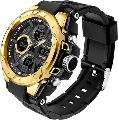 Reloj Deportivo FINDTIME Táctico para Hombre con Doble Hora y Resistencia al Agua