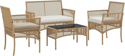 Conjunto de jardín exterior Outsunny 4 Piezas