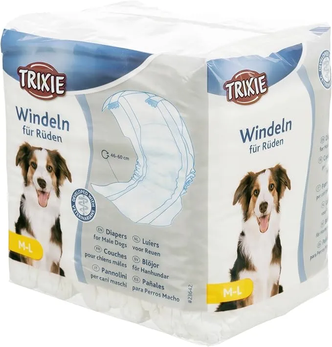 TRIXIE pañales para perros machos talla m–l