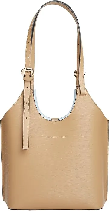 Bolso Tote Tommy Hilfiger Th Modern Mini para Mujer - Lona Safari Caqui