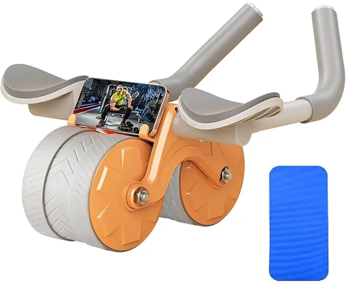 Rueda de Abdominales con Rebote Automático y Rodillera para Entrenamiento Completo