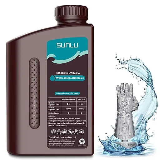 SUNLU Water-Wash ABS Like Resina 3D Gris 2KG