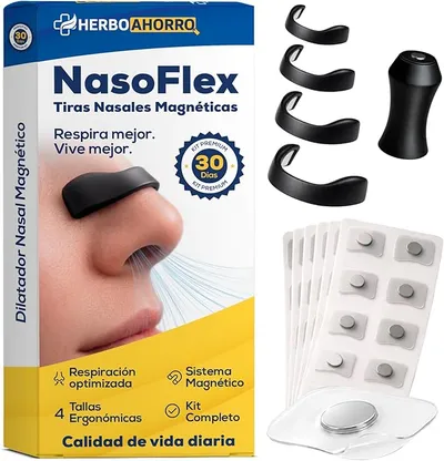 Tiras Nasales Magnéticas - Dilatador Nasal Antirronquidos para Dormir y Deporte