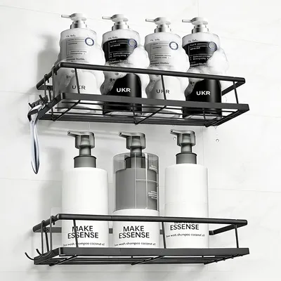 2 Pcs EstanterÃa Baño, Organizador Ducha, Cestas y Estanteria Baño sin Tornillos