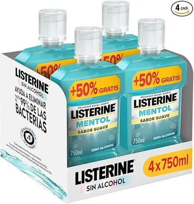 Listerine Mentol Sabor Suave Enjuague Bucal