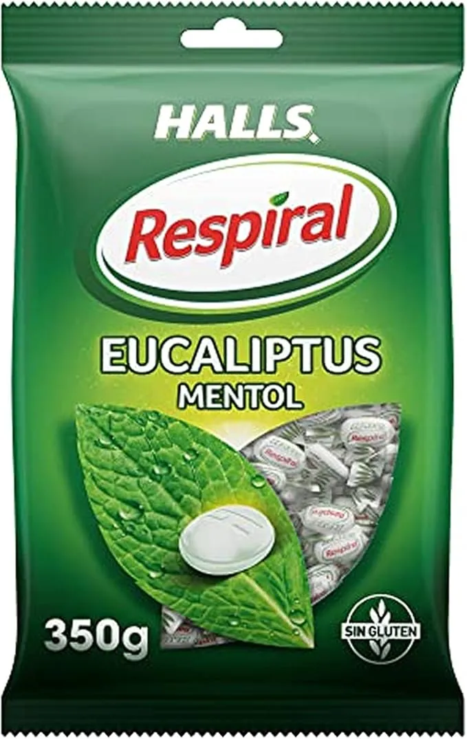Halls Respiral Caramelos Eucalipto y Mentol, Bolsa 350g