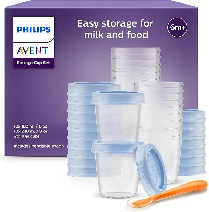 Pack 12 Vasos de Almacenamiento para Comida Philips Avent SCF721/20