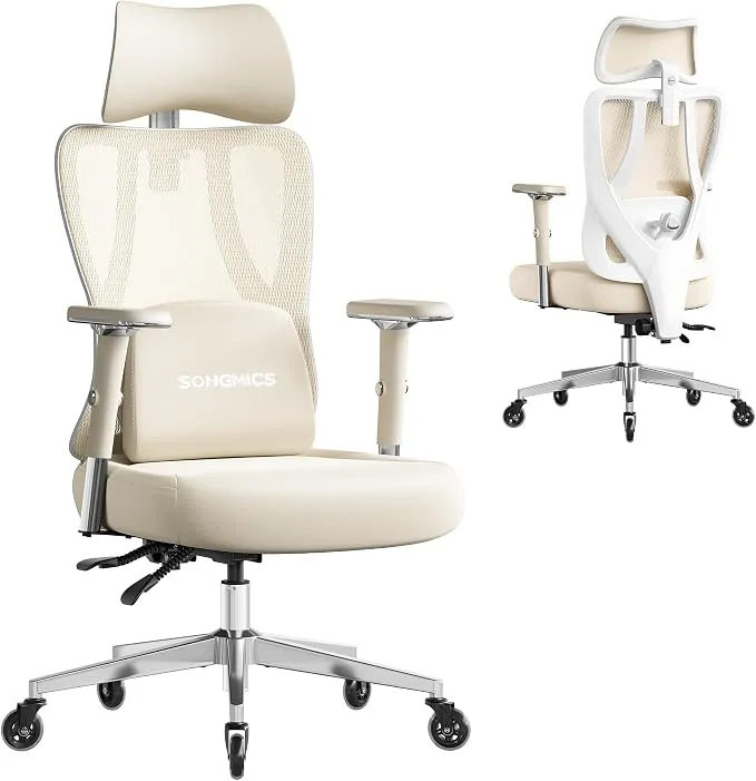 Silla de Oficina SONGMICS Ergonómica KIME 150kg Soporte Lumbar