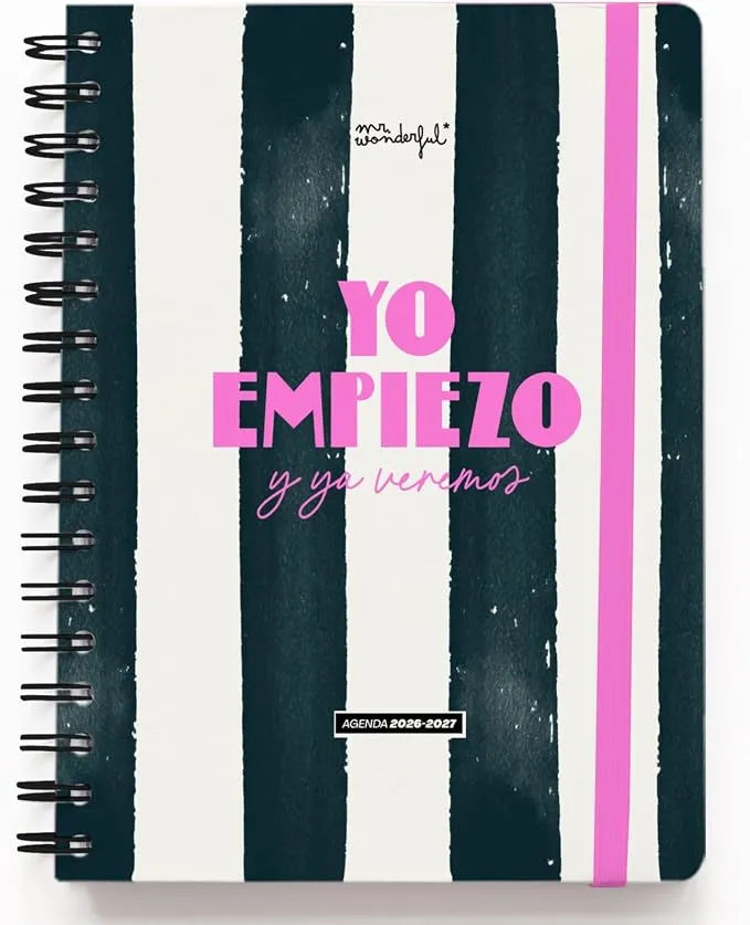 Mr. Wonderful Agenda Escolar 2026-2027 Semanal con Pegatinas