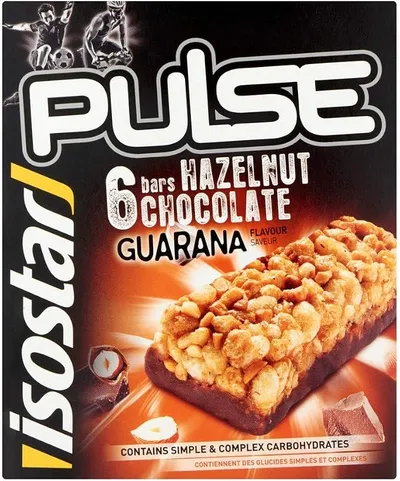 Isostar Barritas Pulse Avellana Chocolate Energéticas Alto Contenido Vitaminas 6x23g