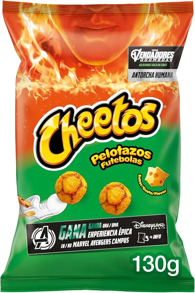 Cheetos Pelotazos Snack Sabor Queso Bolsa Individual 130gr