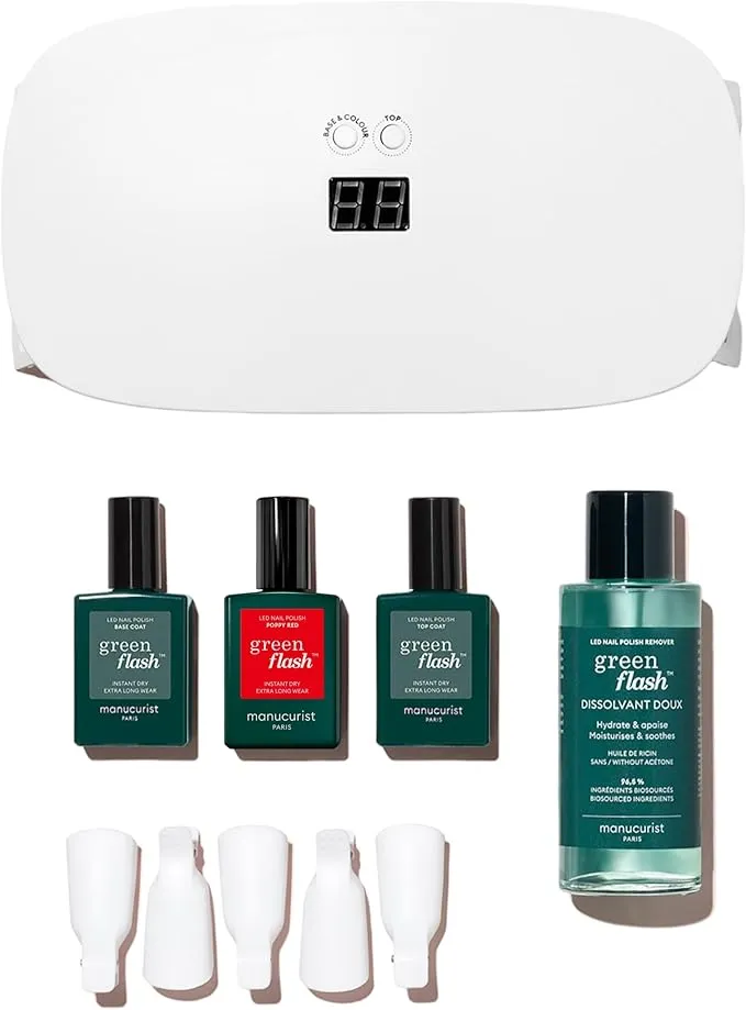 Manucurist Kit de Pintauñas Semipermanentes Green Flash™ Poppy Red