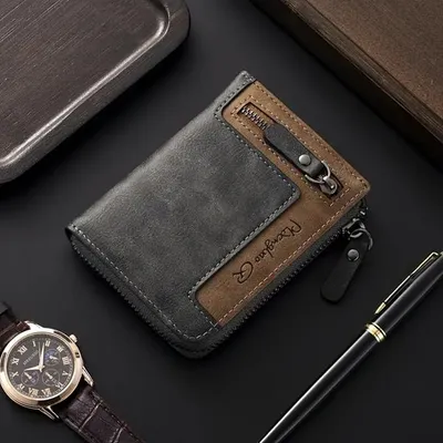Cartera con cremallera para hombre
