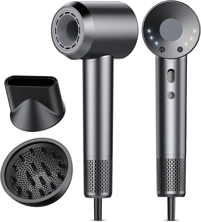 Secador de Pelo Profesional Iónico Portátil 160000 RPM con Difusor Magnético