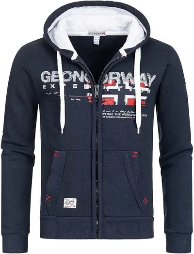 Geographical Norway GISLAND Men - Sudadera Capucha Bolsillos Hombre