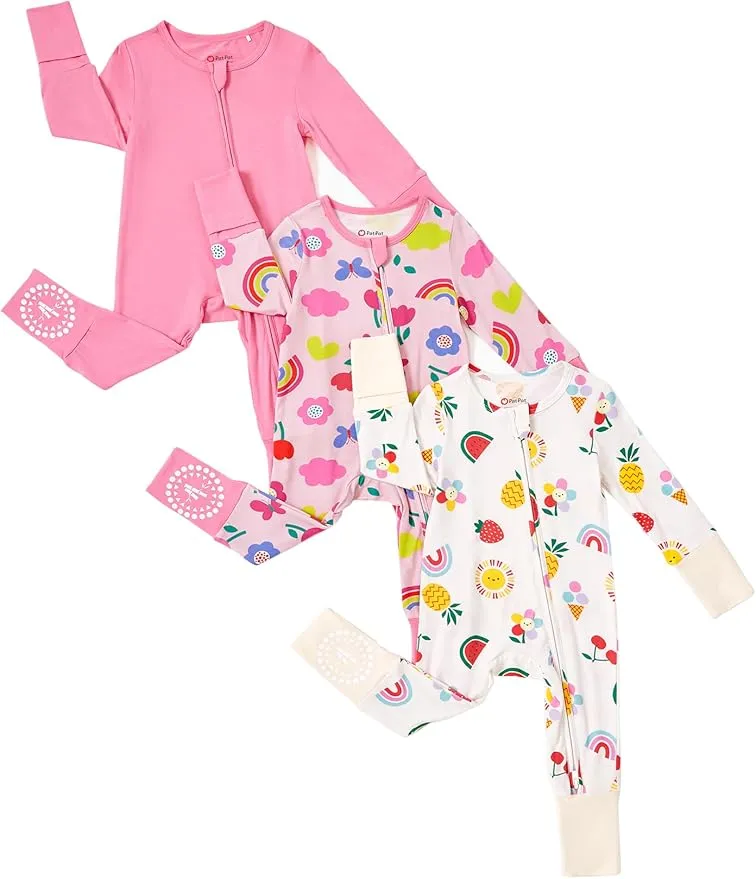 PATPAT-Conjunto de 3 mamelucos para niñas