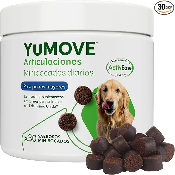 Yumove Condroprotector Perros Senior +8 Años, 30 Masticables ActivEase