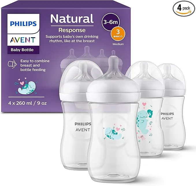 Set de 4 biberones Philips Avent Natural Response