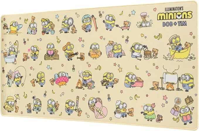 Alfombrilla XXL Minions Bob y Tim para Escritorio 80x35 cm