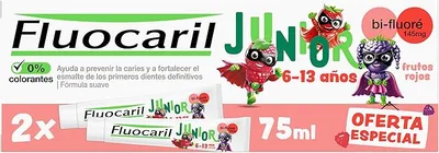 FLUOCARIL Junior Gel Frutos Rojos Pack de 2