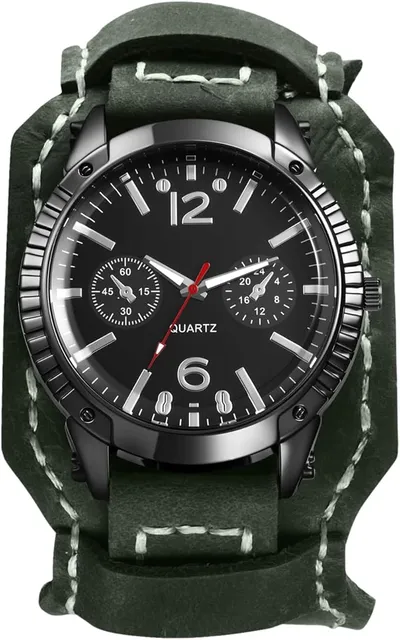 OIDEA Reloj Cuero Steampunk Hombre