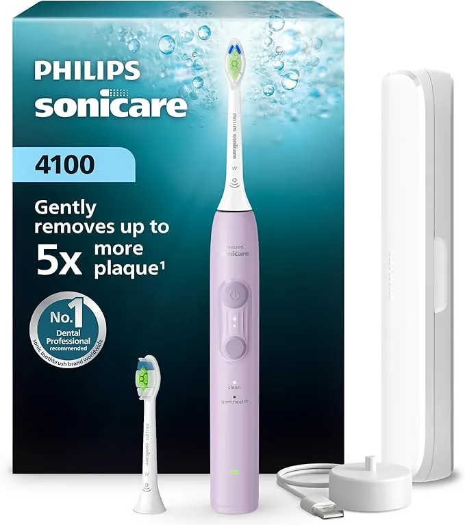 Philips Sonicare Serie 4100 - Cepillo dental sónico lila intenso