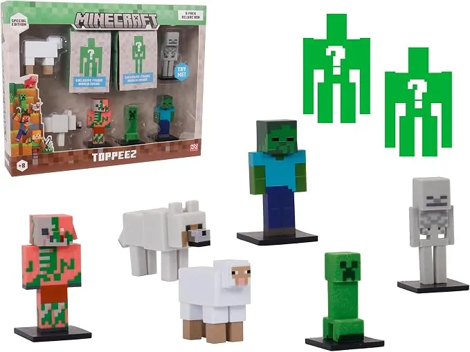 Bizak Minecraft Toppez Edición Especial Pack 8 Figuras + 2 Sorpresa