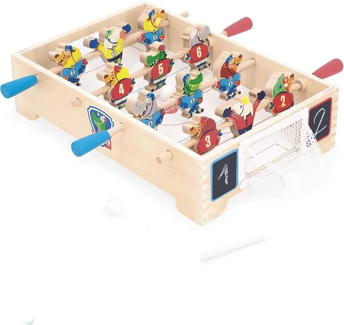 Janod Mini Futbolín de Madera para Niños - Tema Hockey sobre Hielo