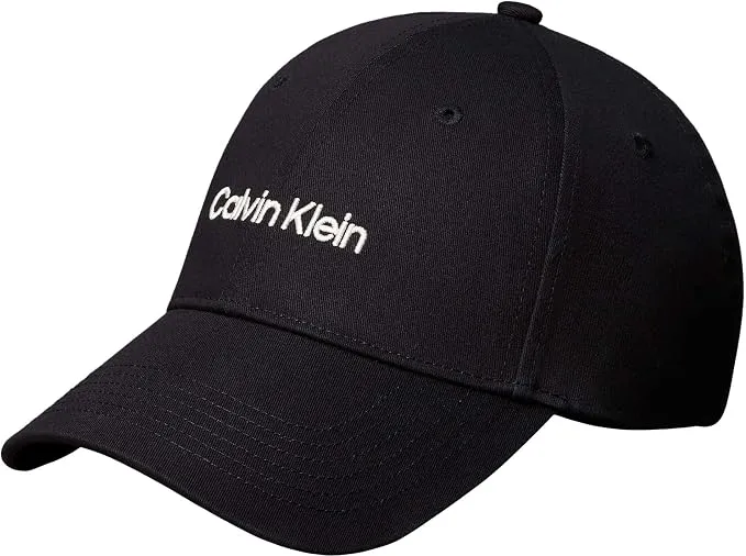 Gorra Calvin Klein Ajustable Negra con Logo Bordado
