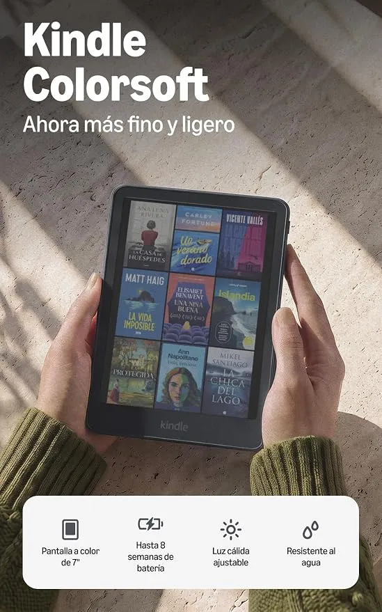 Amazon Kindle Colorsoft: Lector de Ebooks a Color con Luz Cálida y Resistencia al Agua