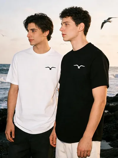 2 Camisetas Gráficas para Hombre
