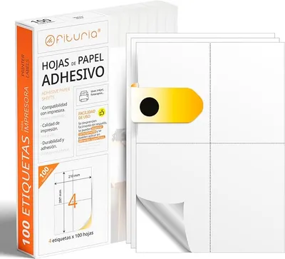 Etiquetas adhesivas blancas Ofituria
