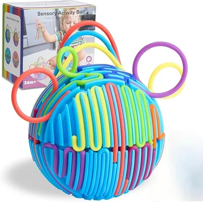 Bola de silicona con 16 cuerdas de colores