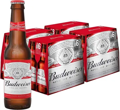Budweiser Cerveza - Pack 24 botellas de cerveza estilo American Lager