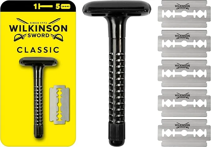 Wilkinson Sword Classic - Máquina de Afeitado Clásico Masculino con 5 Hojas