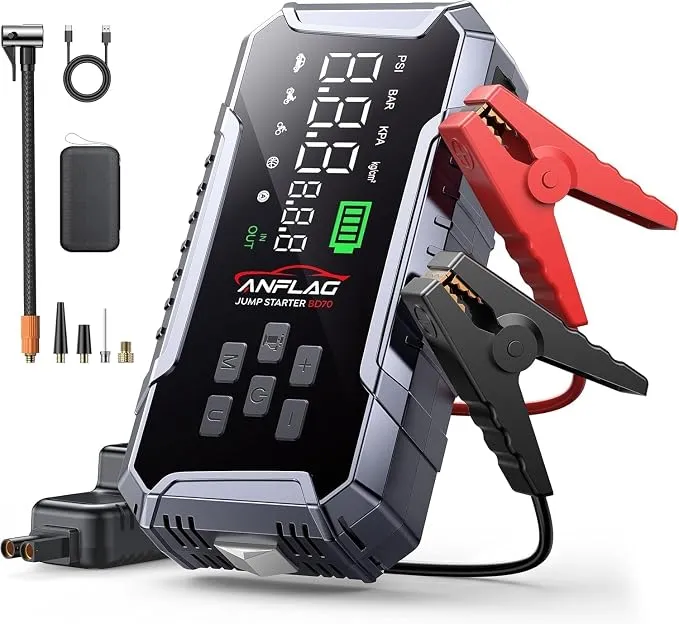 Arrancador de Baterías ANFLAG 8000A con Compresor de Aire 160PSI y Batería 26800mAh