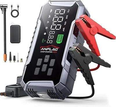Arrancador de Baterías ANFLAG 8000A con Compresor de Aire 160PSI y Batería 26800mAh