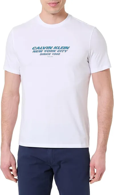 Calvin Klein Camiseta de Manga Corta Hombre NYC Graphic con Logotipo